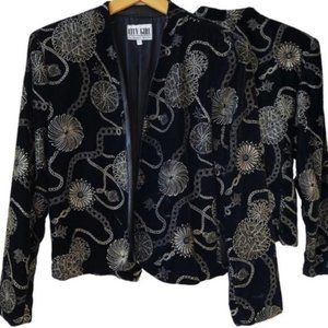 City Girl by Nancy Bolen Vintage Velvet Blazer 12